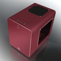 RAIJINTEK METIS PLUS, Mini Tower, PC, Rot, Mini-ITX, Aluminium, Gaming