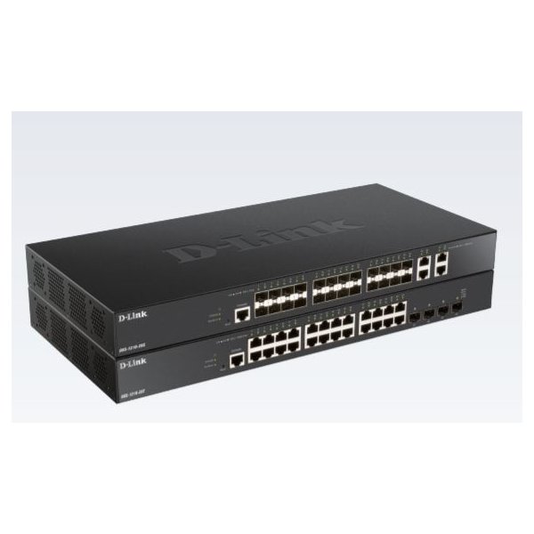 D-Link DXS-1210-28T, Managed, L2/L3, 10G Ethernet (100/1000/10000), Rack-Einbau, 1U