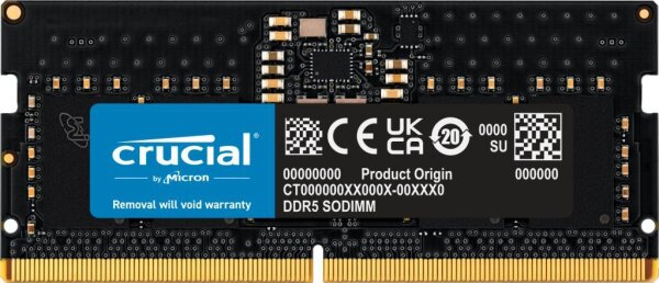 Crucial CT8G52C42S5, 8 GB, 1 x 8 GB, DDR5, 5200 MHz