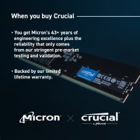 Crucial 8GB (1x8GB) DDR5-5600 CL46 RAM Arbeitsspeicher, 8 GB, 1 x 8 GB, DDR5, 5600 MHz