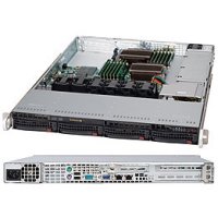 Supermicro SuperChassis 815TQC-605WB, Rack, Server, Schwarz, 1U, Ventilatorausfall, HDD, Netzwerk, Leistung, 600 W