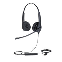 Jabra Biz 1500 Duo USB, Kabelgebunden, 20 - 6800 Hz, Büro/Callcenter, 74 g, Kopfhörer, Schwarz