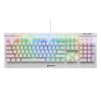 Sharkoon SKILLER SGK3, Kabelgebunden, USB, Mechanischer Switch, QWERTY, RGB-LED, Weiß