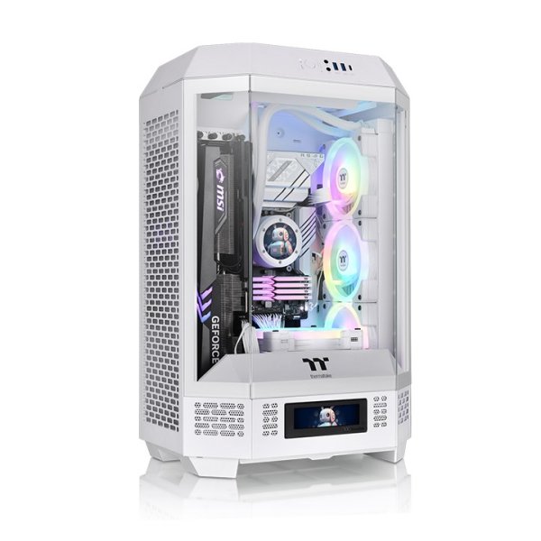 Thermaltake The Tower 300, Micro Tower, PC, Weiß, micro ATX, Mini-ITX, SPCC, Gehärtetes Glas, 21 cm