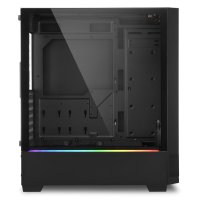 Sharkoon RGB FLOW, Midi Tower, PC, Schwarz, ATX, micro ATX, Mini-ITX, Multi, 16,5 cm