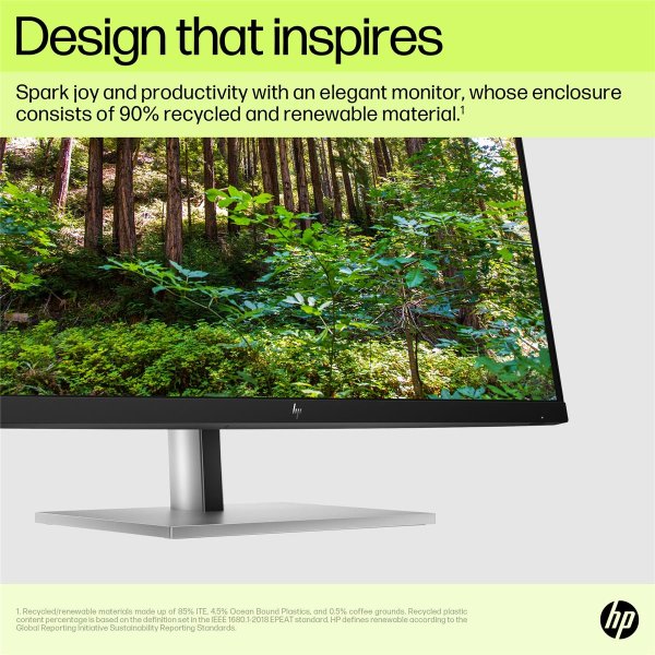 HP E27u G5 QHD USB-C-Monitor, 68,6 cm (27"), 2560 x 1440 Pixel, Quad HD, LCD, 5 ms, Schwarz