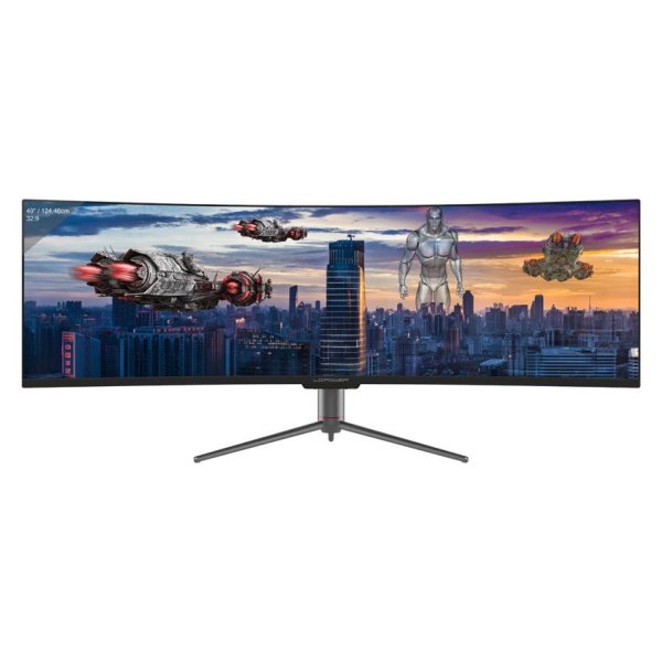 LC-Power LC-M49-DQHD-120-C-Q, 124,5 cm (49"), 5120 x 1440 Pixel, UltraWide Quad HD, QLED, 6 ms, Schwarz