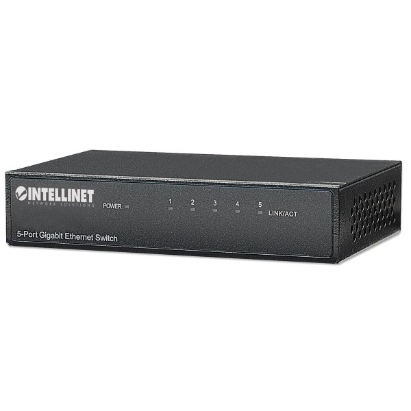 Intellinet 5-Port Gigabit Ethernet Switch, Metall, Desktop, IEEE 802.3az (Energy Efficient Ethernet), Gigabit Ethernet (10/100/1000), Vollduplex