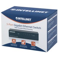 Intellinet 5-Port Gigabit Ethernet Switch, Metall, Desktop, IEEE 802.3az (Energy Efficient Ethernet), Gigabit Ethernet (10/100/1000), Vollduplex