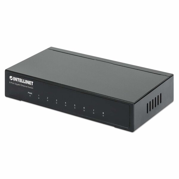 Intellinet 8-Port Gigabit Ethernet Switch, Metall, Desktop, IEEE 802.3az (Energy Efficient Ethernet), Gigabit Ethernet (10/100/1000), Vollduplex