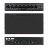 Intellinet 8-Port Gigabit Ethernet Switch, Metall, Desktop, IEEE 802.3az (Energy Efficient Ethernet), Gigabit Ethernet (10/100/1000), Vollduplex