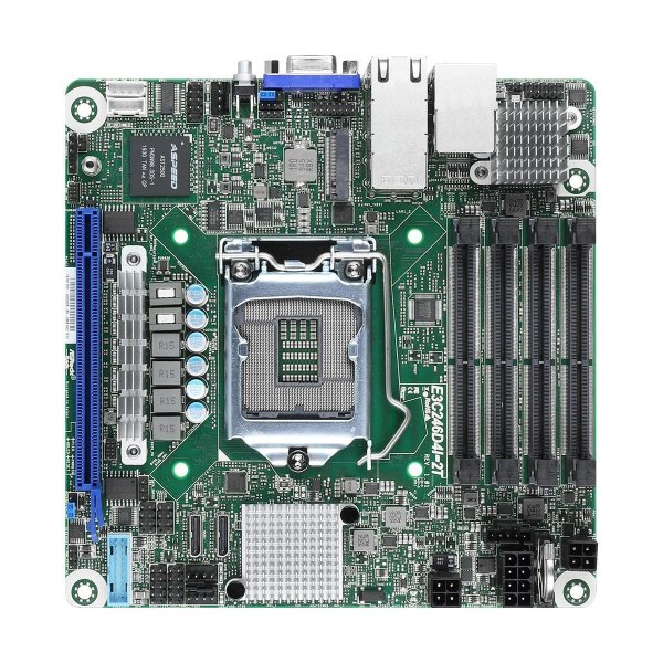 ASRock E3C246D4I-2T, Intel, LGA 1151 (Socket H4), Intel® Celeron®, Intel® Core™ i3, Intel Core i5, Intel Core i7, Intel Core i9, Intel®..., DDR4-SDRAM, 128 GB, SO-DIMM