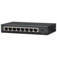 IC Intracom Intellinet 8-Port Fast Ethernet Office Switch, Metall, Desktop, IEEE 802.3az (Energy Efficient Ethernet), Fast Ethernet (10/100), Vollduplex