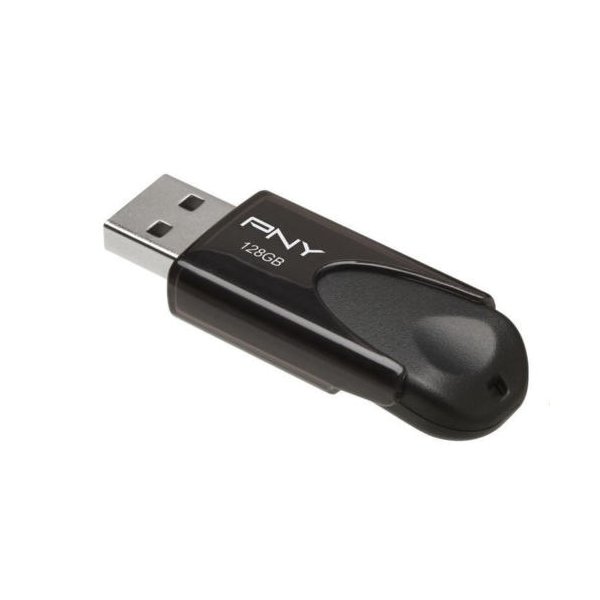 PNY Attaché 4 2.0 128GB, 128 GB, USB Typ-A, 2.0, 25 MB/s, Dia, Schwarz