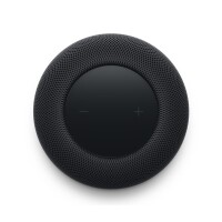 Apple HomePod, Apple Siri, Zylinder, Schwarz, Stoff, Home app and HomeKit, Intercom transcriptions, Siri, Touch Accommodations, VoiceOver, Multi