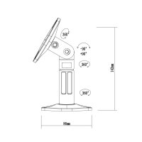 Neomounts Lautsprecher-Halterung, Zimmerdecke, Wand, 3,5...