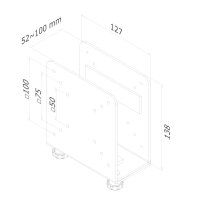 Neomounts Nuc/Thin Client-Halterung, 7 kg, Schwarz, Metall, Taiwan, Thin clients, 100 mm