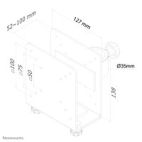 Neomounts Thin Client-Halterung, 10 kg, Silber, Taiwan,...