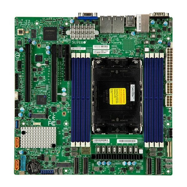 Supermicro MBD-X13SEM-TF, Intel, LGA 4677 (Socket E), Intel® Xeon®, DDR5-SDRAM, 2,05 TB, DIMM