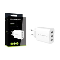 Conceptronic ALTHEA13W 3-Port 30W USB-Ladegerät, USB-A x 3, Indoor, AC, 5 V, Weiß