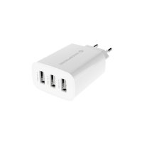 Conceptronic ALTHEA13W 3-Port 30W USB-Ladegerät, USB-A x 3, Indoor, AC, 5 V, Weiß