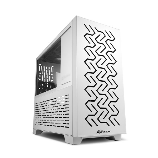 Sharkoon MS-Z1000, Micro Tower, PC, Weiß, micro ATX, Mini-ITX, Gaming, 13,5 cm