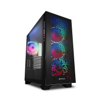 Sharkoon ELITE SHARK CA300H, Tower, PC, Schwarz, ATX,...