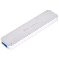 SilverStone MS09, SSD-Gehäuse, M.2, Serial ATA III, 10 Gbit/s, USB Anschluss, Silber