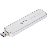 SilverStone MS09, SSD-Gehäuse, M.2, Serial ATA III, 10 Gbit/s, USB Anschluss, Silber