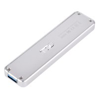 SilverStone MS09, SSD-Gehäuse, M.2, Serial ATA III, 10 Gbit/s, USB Anschluss, Silber