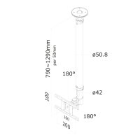 Neomounts Monitor-Deckenhalterung, 12 kg, 25,4 cm...