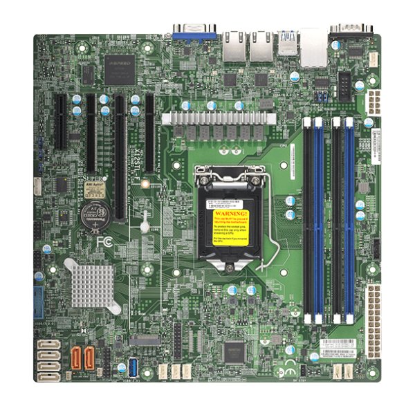 Supermicro X12STL-F, Intel, LGA 1200 (Socket H5), Intel Xeon E, E-2300, DDR4-SDRAM, 128 GB