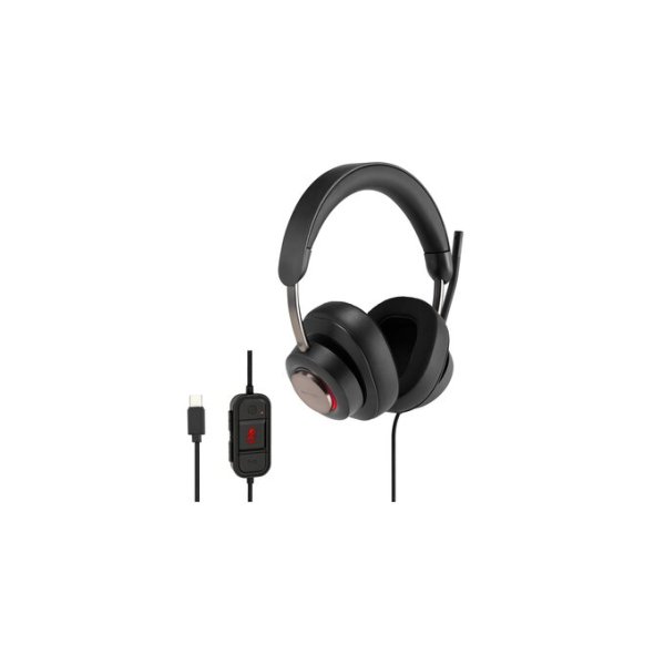 Kensington H2000 USB-C & USB-A Over-Ear Headset, Kabelgebunden, Büro/Callcenter, 20 - 20000 Hz, 190 g, Kopfhörer, Schwarz