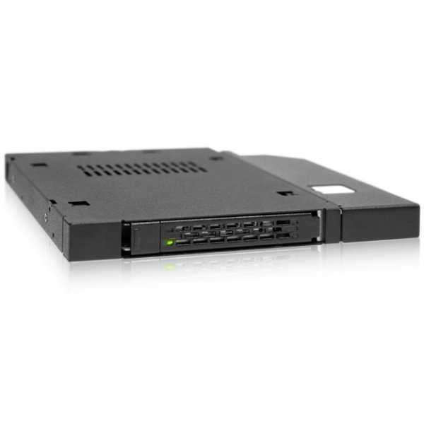 Icy Dock MB411SPO-B, 2.5", SATA, Serial Attached SCSI (SAS), Schwarz, Metall, 6 Gbit/s, HDD, SSD