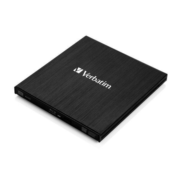 Verbatim External Slimline, Schwarz, Slot-In Laufwerk, Desktop / Laptop, Blu-Ray RW, USB 3.2 Gen 1 (3.1 Gen 1), 145 mm