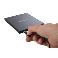 Verbatim External Slimline, Schwarz, Slot-In Laufwerk, Desktop / Laptop, Blu-Ray RW, USB 3.2 Gen 1 (3.1 Gen 1), 145 mm