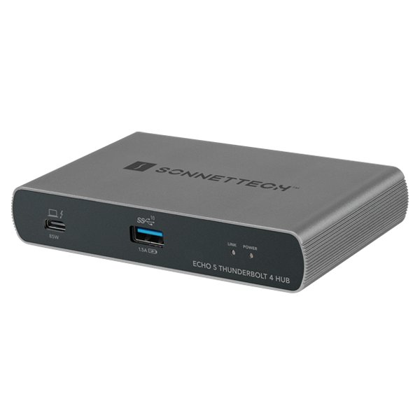 Sonnet Echo 5, Thunderbolt 4, Thunderbolt 4, USB 3.2 Gen 2 (3.1 Gen 2) Type-A, USB Typ-C, 60 Hz, Schwarz, Gleichstrom, 20 V