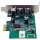 StarTech.com 3 Port 800+400 FireWire PCI Express Schnittstellen Combo Karte - Low Profile, PCIe, IEEE 1394/Firewire, PCIe 1.1, Grün, 149905 h, Texas Instruments - XIO2213B