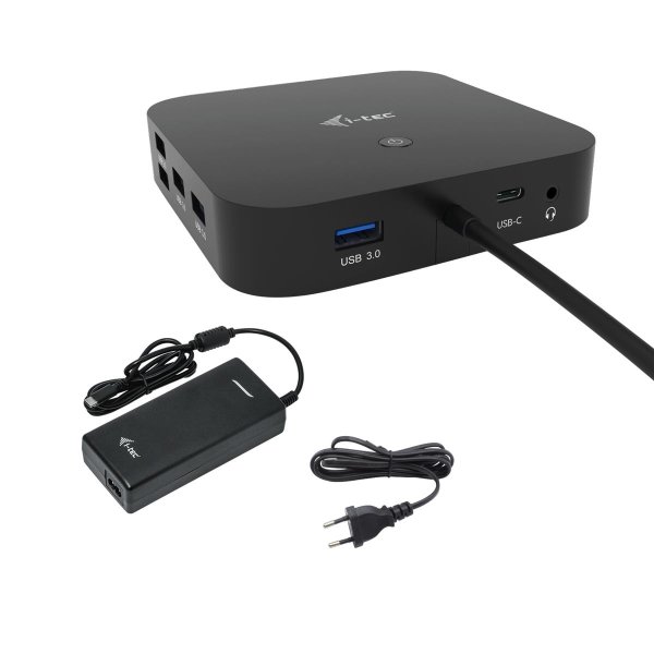 i-tec USB-C HDMI DP Docking Station with Power Delivery 100 W + Universal Charger 100 W, Kabelgebunden, USB 3.2 Gen 1 (3.1 Gen 1) Type-C, 100 W, 3,5 mm, 10,100,1000 Mbit/s, Schwarz