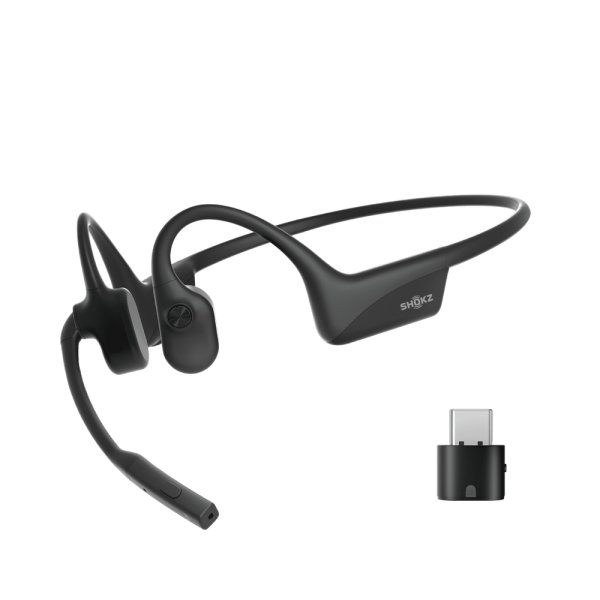 AfterShokz SHOKZ OpenComm2 UC, Kabellos, Büro/Callcenter, 20 - 20000 Hz, 35 g, Kopfhörer, Schwarz