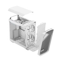 Fractal Design Torrent Compact, PC, Weiß, ATX, EATX, micro ATX, Mini-ITX, SSI CEB, Stahl, Gehärtetes Glas, Multi, Taschenlüfter