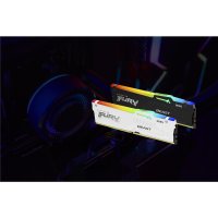 Kingston FURY Beast 64 GB 5200 MT/s DDR5 CL36 DIMM (2er-Kit) White RGB EXPO, 64 GB, 2 x 32 GB, DDR5, 288-pin DIMM