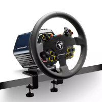 ThrustMaster Evo Racing 32R Leather, Steuerrad, PC, PlayStation 4, PlayStation 5, Xbox, Xbox One, D-Pad, Kabelgebunden, Schwarz, Gelb, Aluminium, Leder