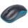 Manhattan Success Wireless Maus, USB, optisch, drei Tasten plus Mausrad, 1000 dpi, blau, Beidhändig, Optisch, RF Wireless, 1000 DPI, Schwarz, Blau