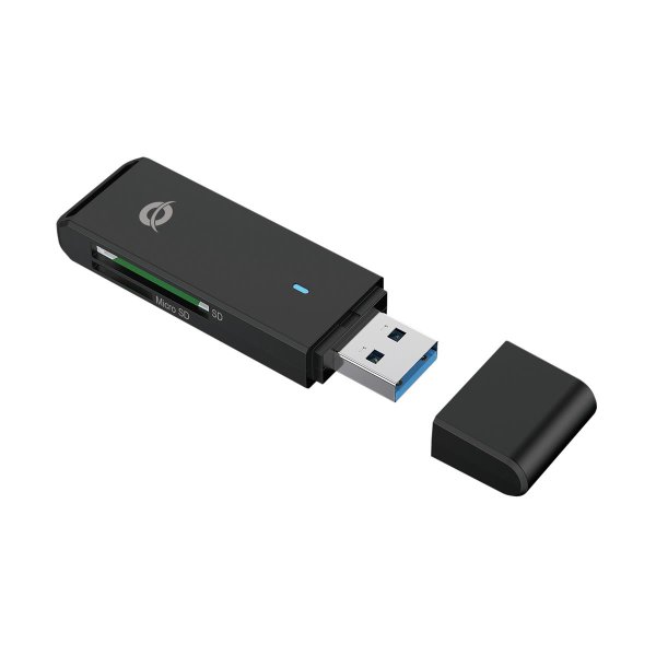 Conceptronic BIAN SD-Kartenleser USB 3.0, MicroSD (TransFlash), MicroSDHC, MicroSDXC, SD, SDHC, SDXC, Schwarz, USB 3.2 Gen 1 (3.1 Gen 1) Type-A, 21,5 mm, 71,2 mm, 9,6 mm