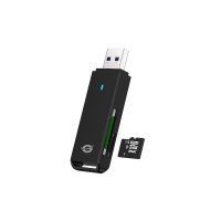 Conceptronic BIAN SD-Kartenleser USB 3.0, MicroSD (TransFlash), MicroSDHC, MicroSDXC, SD, SDHC, SDXC, Schwarz, USB 3.2 Gen 1 (3.1 Gen 1) Type-A, 21,5 mm, 71,2 mm, 9,6 mm