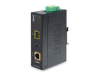 Planet Industrial PoE Gigabit Media Converter, SFP...