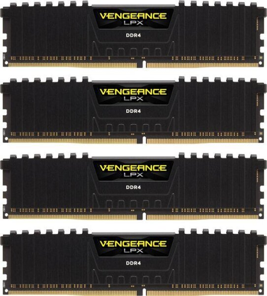 Corsair Vengeance LPX 64GB DDR4-2666, 64 GB, 4 x 16 GB, DDR4, 2666 MHz, 288-pin DIMM, Schwarz