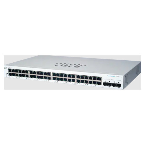 Cisco CBS220-48T-4G, Managed, L2, Gigabit Ethernet (10/100/1000), Rack-Einbau, 1U