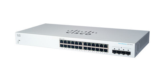 Cisco CBS220-24T-4G, Managed, L2, Gigabit Ethernet (10/100/1000), Rack-Einbau, 1U